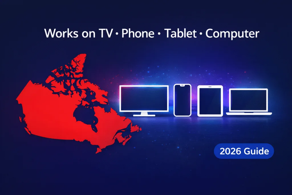 IPTV Canada subscription works on TV phone tablet and computer